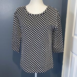 Rose+Olive black and white top